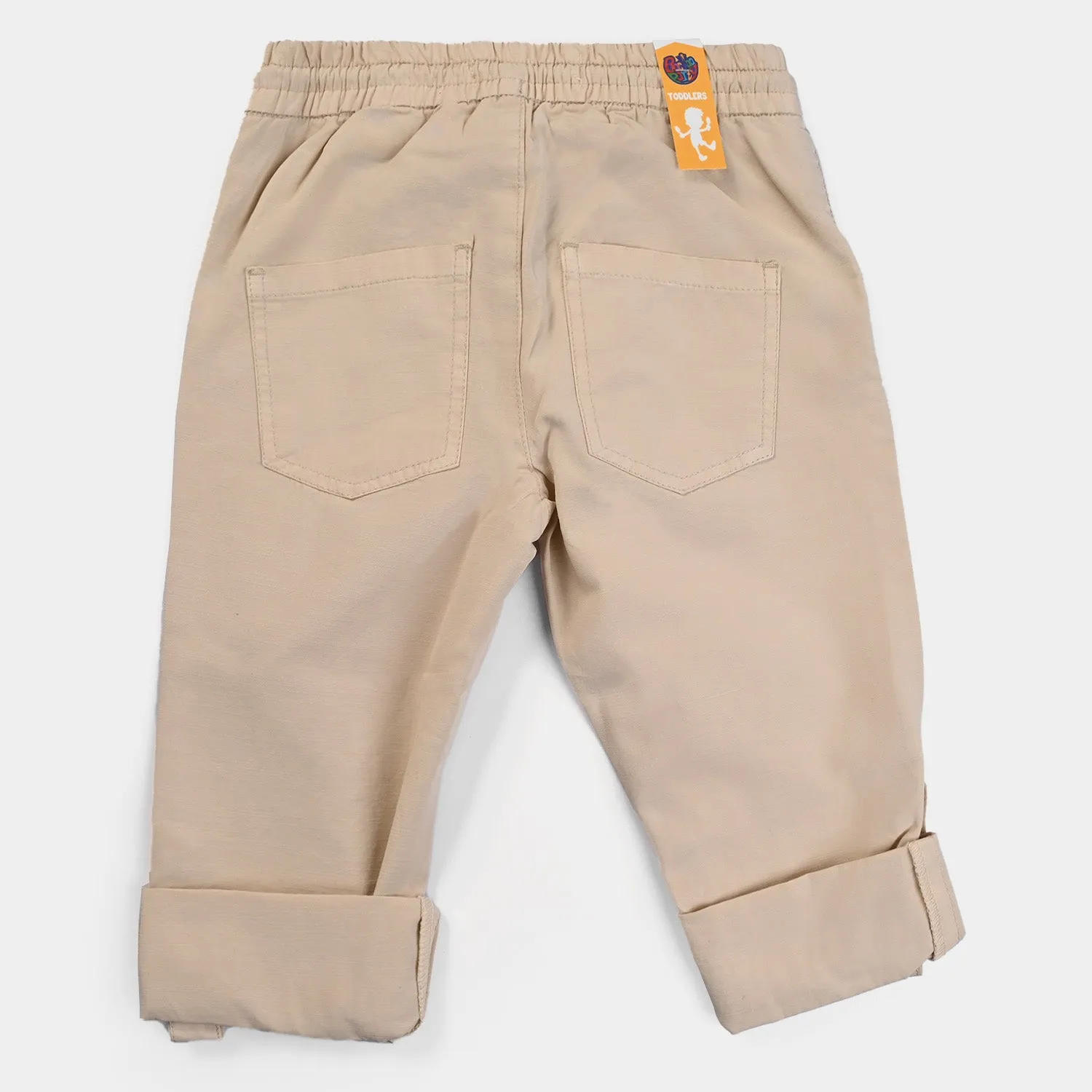 Boys Cotton Pant Club Loops-Sand