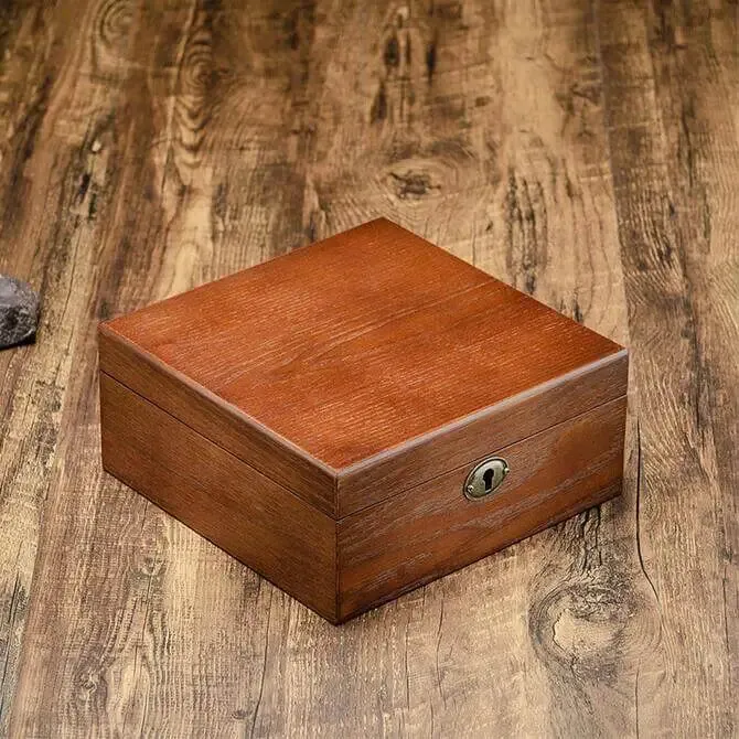 Brown Wooden Men's/Women's Watch Box-6 Slot