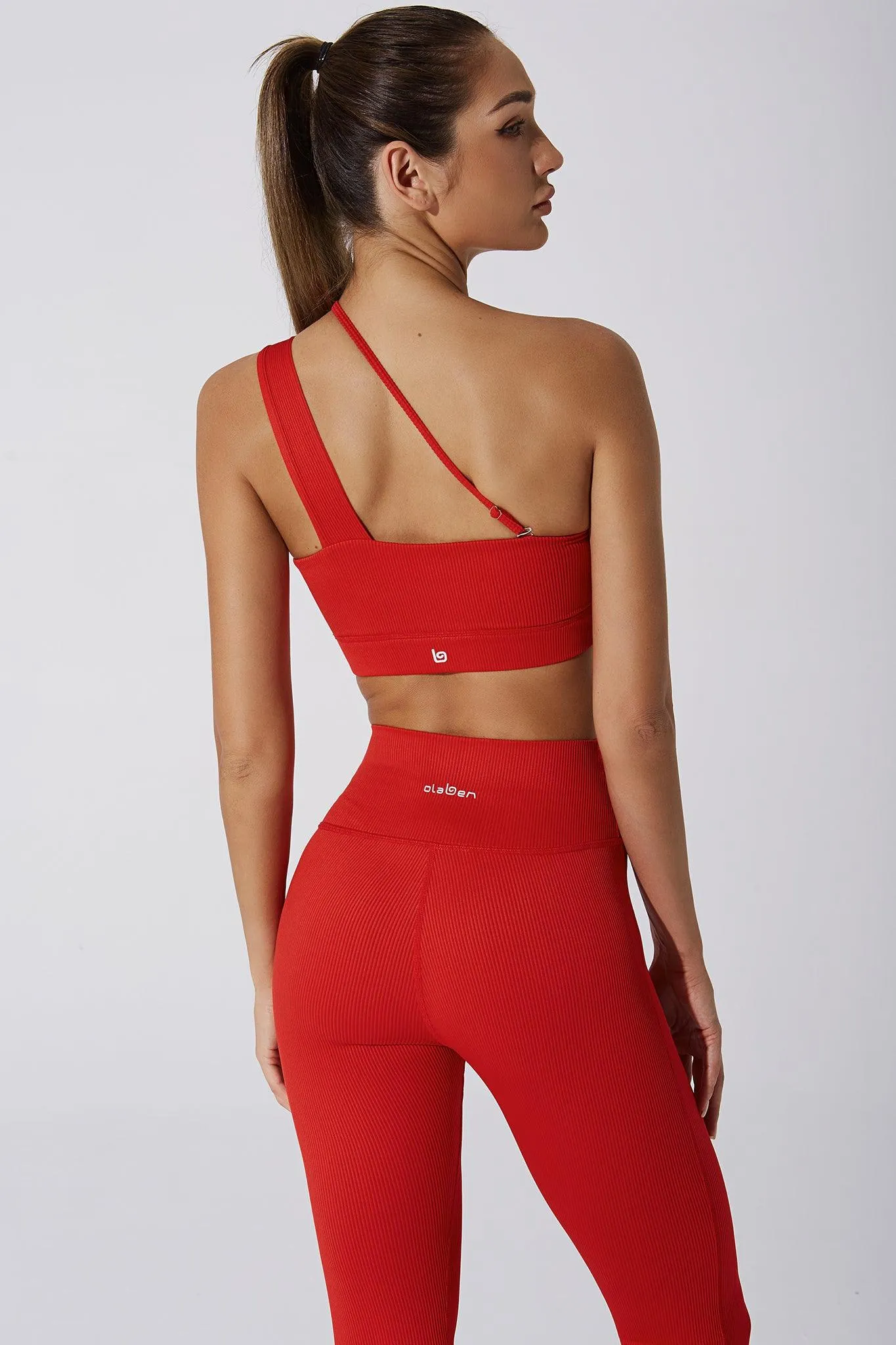 Caram Ribbed Off Shoulder Bra - Savvy Red