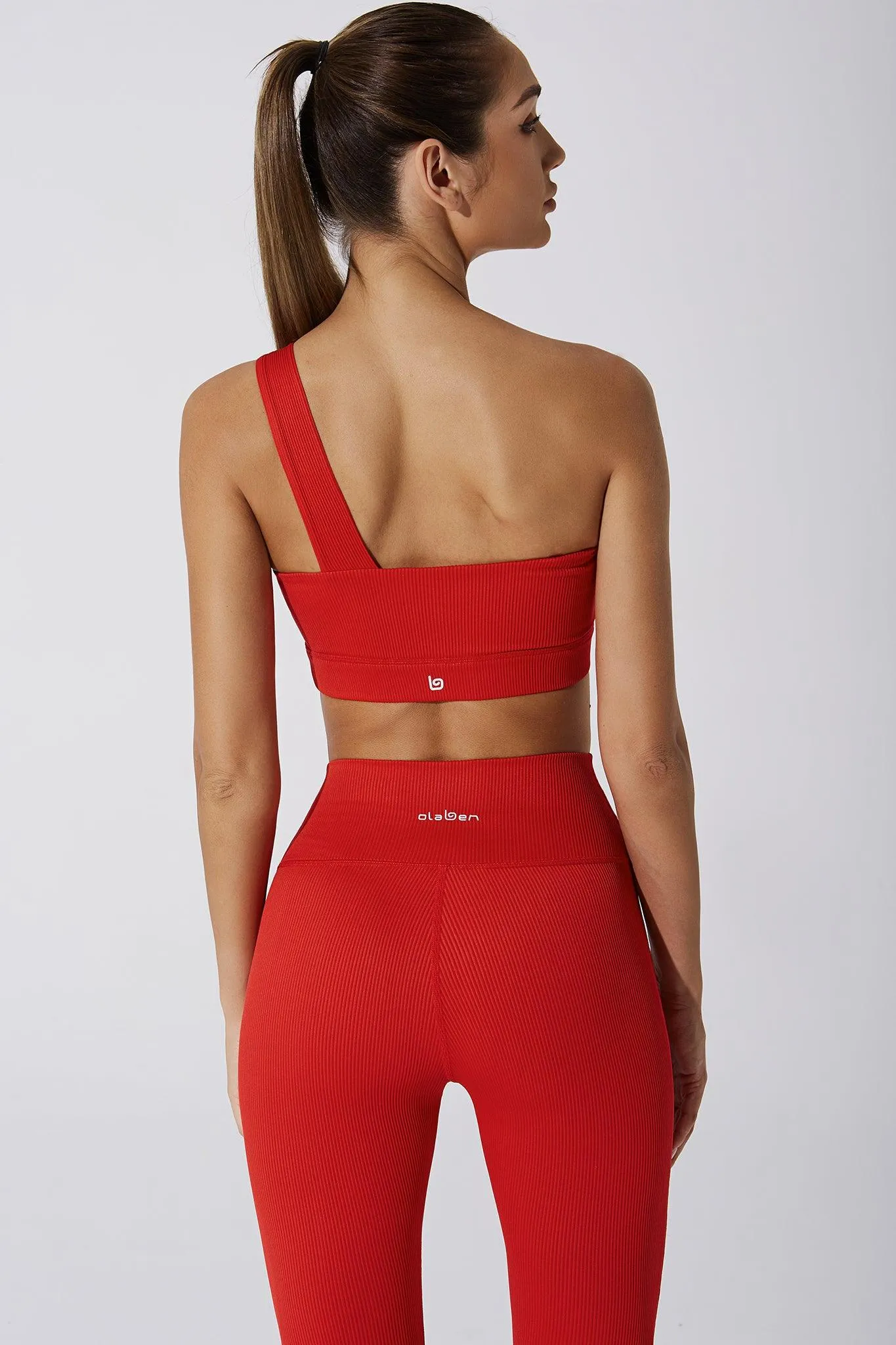 Caram Ribbed Off Shoulder Bra - Savvy Red