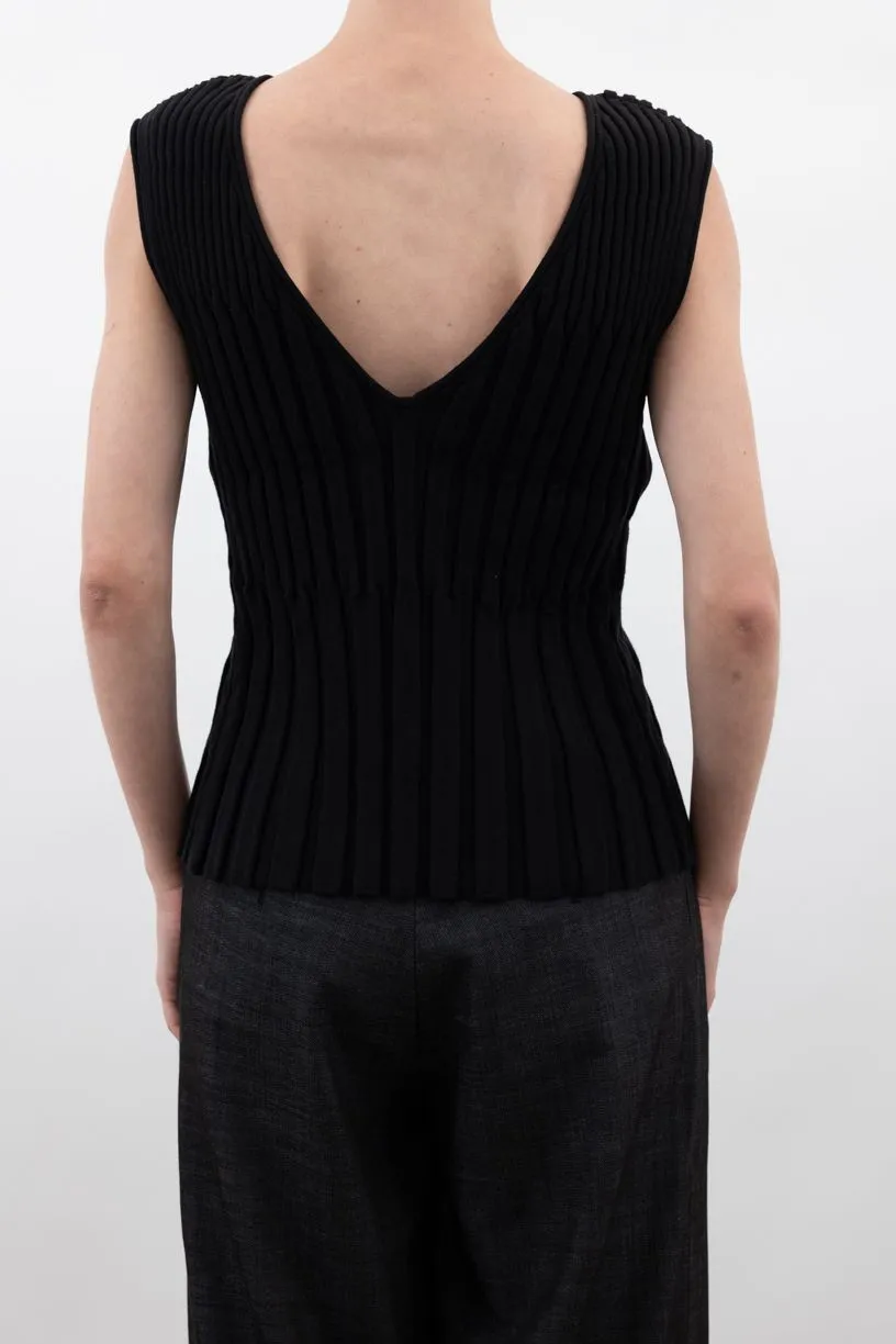 Cotton Step Rib Knit Reversible Tank - WALTINA