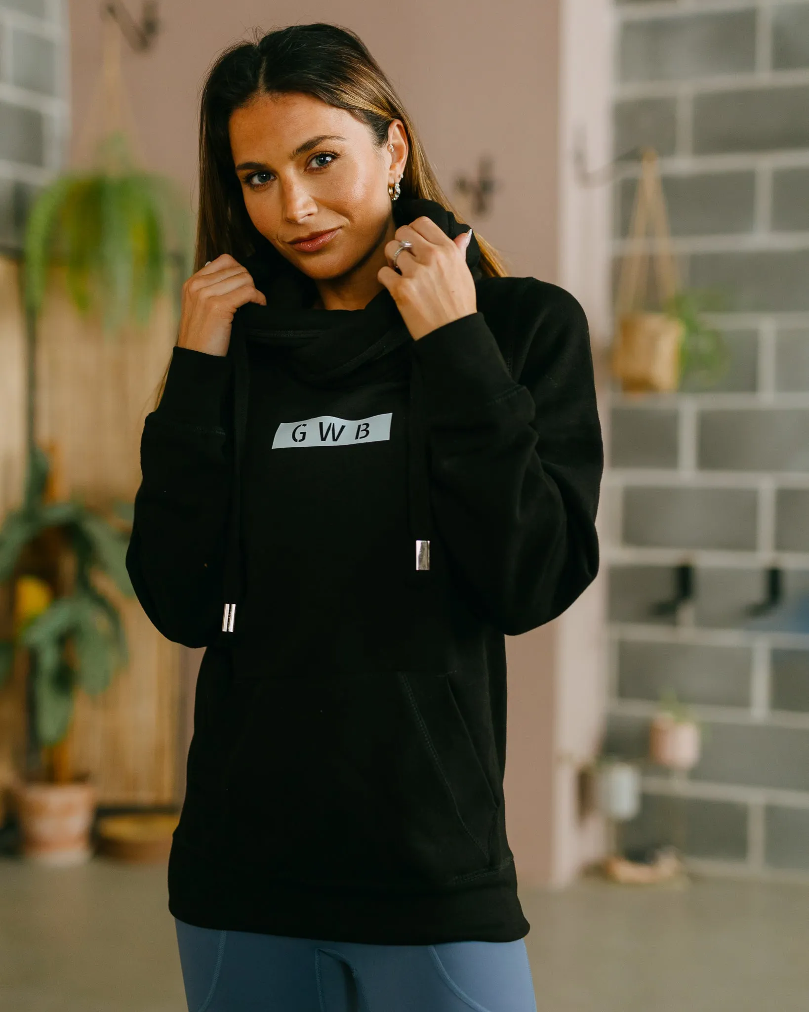 GWB Cross Necked Hoodie in Blue