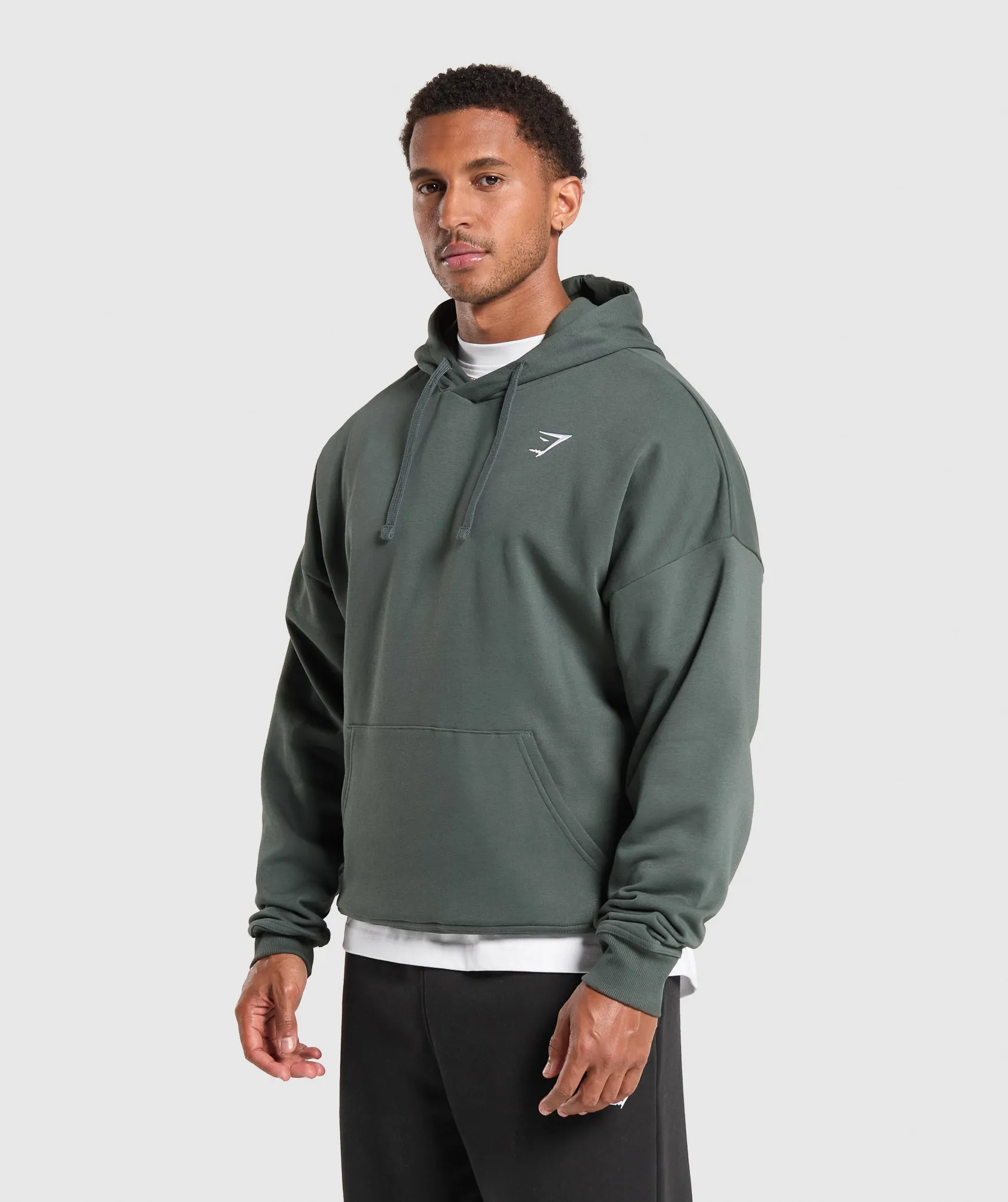 Gymshark Crest Oversized Hoodie - Slate Teal