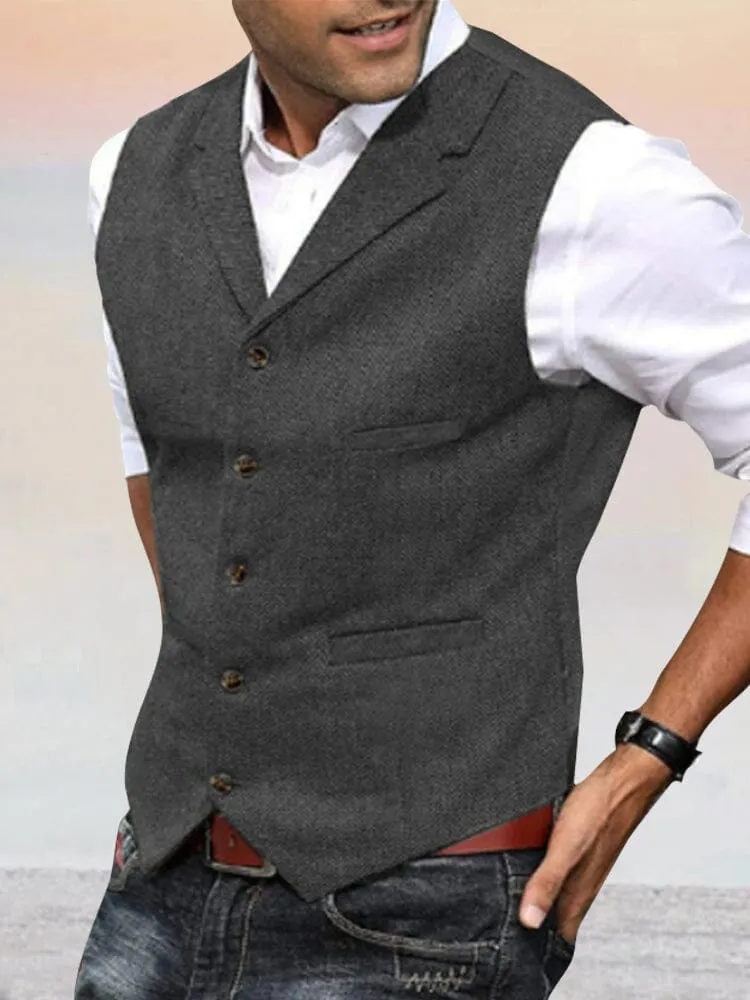 Herringbone Tweed Suit Vest