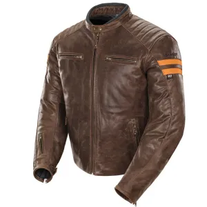 Joe Rocket Classic 92’Mens Leather Jacket Brown/Orange