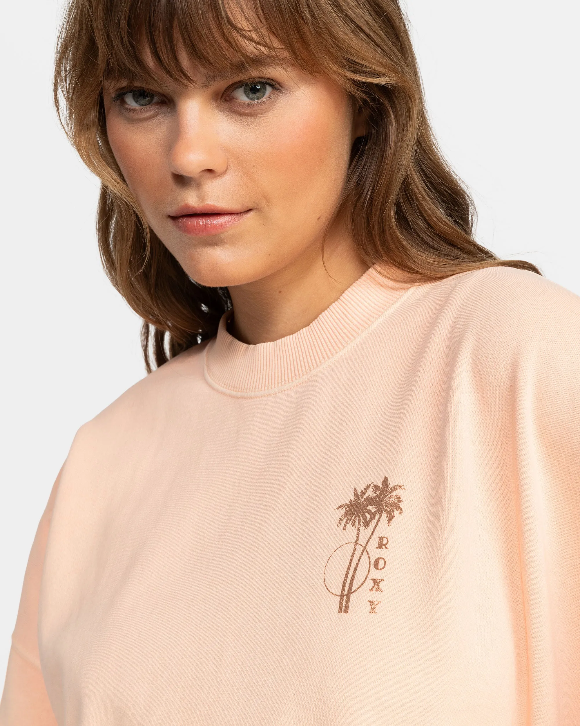 Lineup Oversize Crew Neck Sweatshirt - Peach Nougat