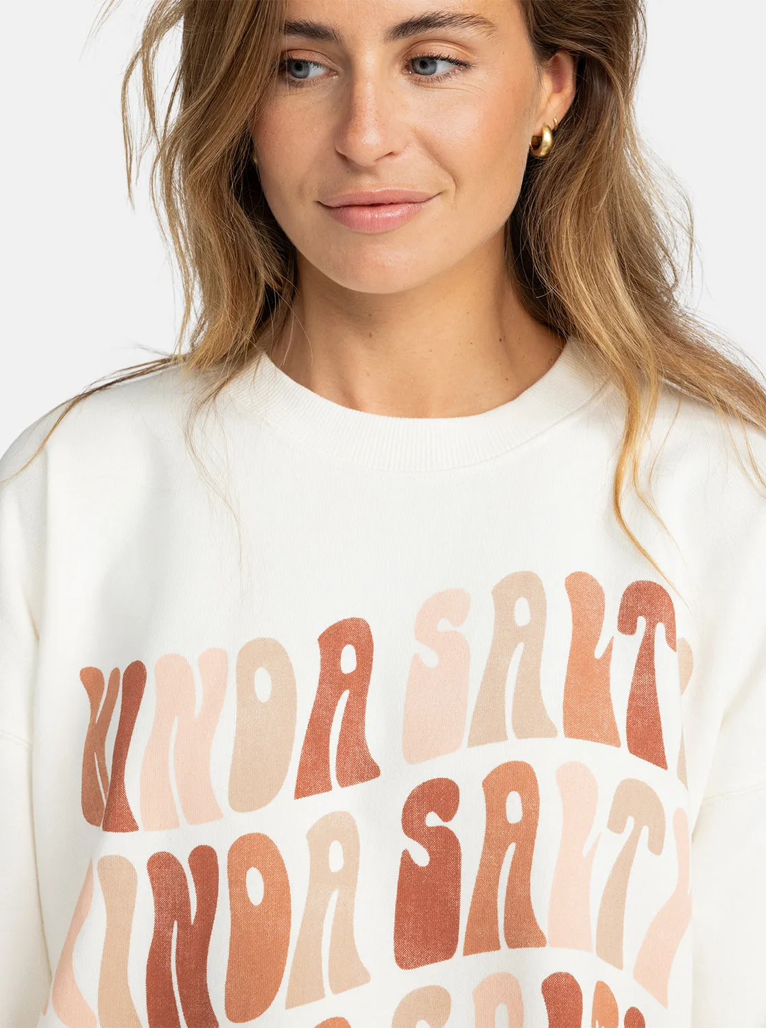 Lineup Oversized Sweatshirt - Egret