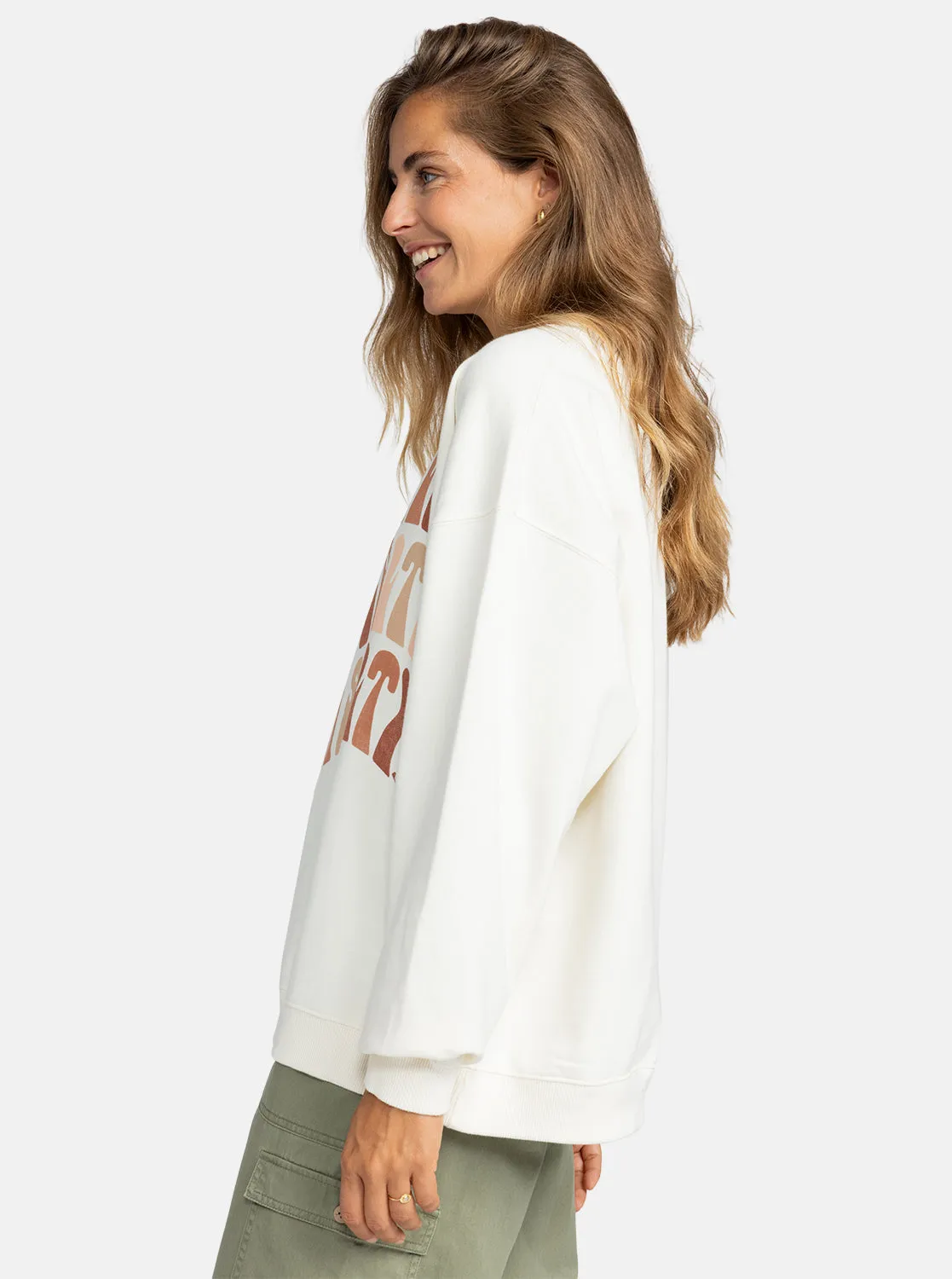 Lineup Oversized Sweatshirt - Egret