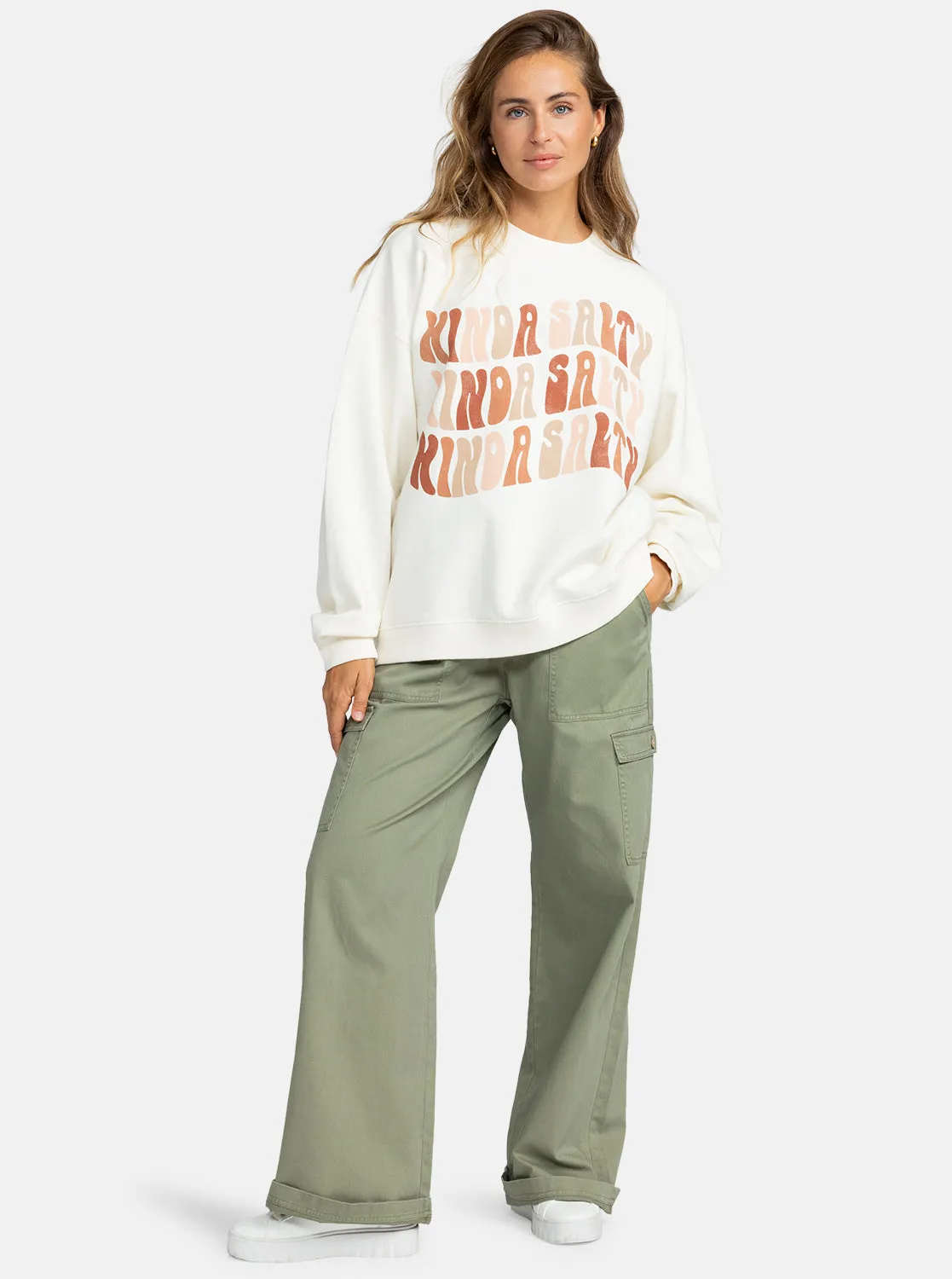 Lineup Oversized Sweatshirt - Egret