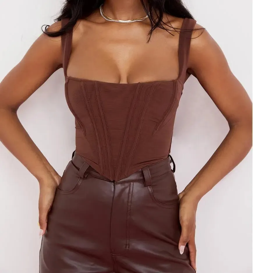 Little Addiction Silhouette Square Neck Top