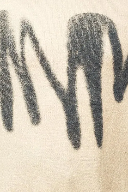 Lucy Long Sleeve Spray Print Sweater
