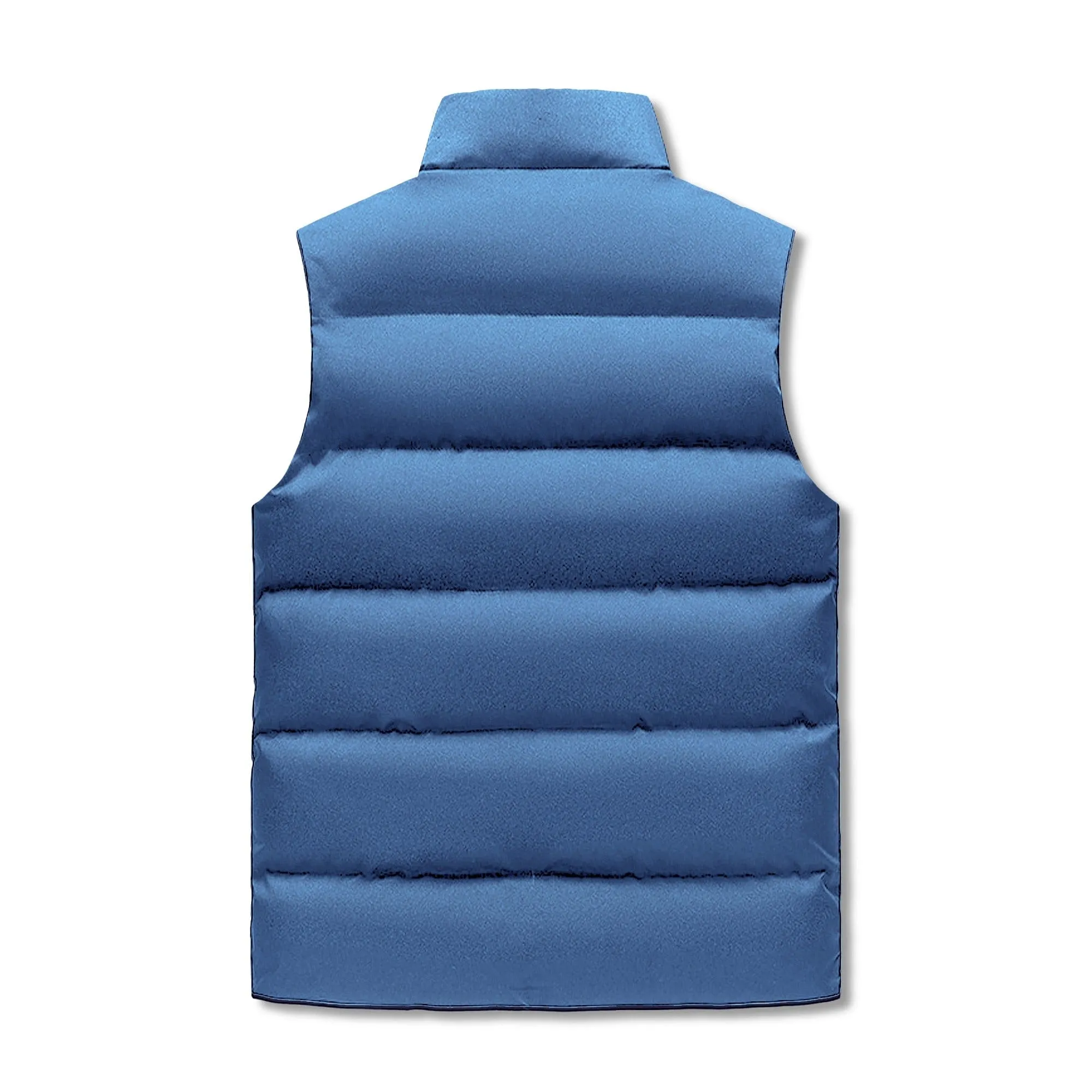 Mens Rugged American Flag Zip Up Puffer Vest