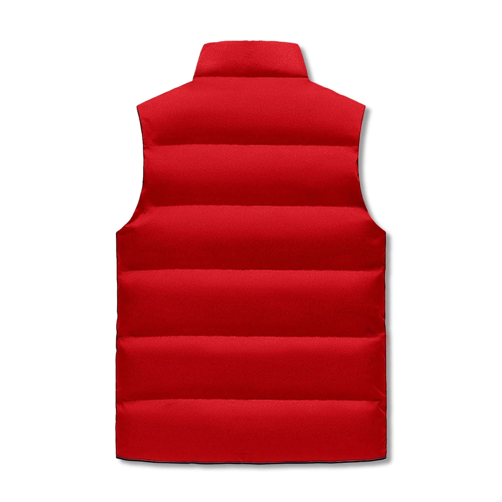 Mens Rugged American Flag Zip Up Puffer Vest