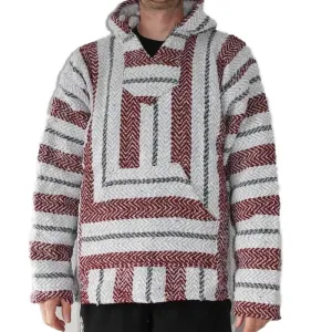 Mexican Baja Hoodie - Burgundy