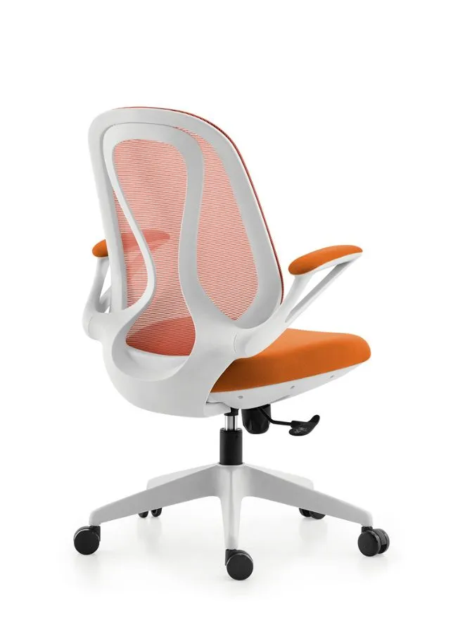 Modern Stylish Middle Back Mesh Office Chair with Elegant Design and White Frame for Office and Home