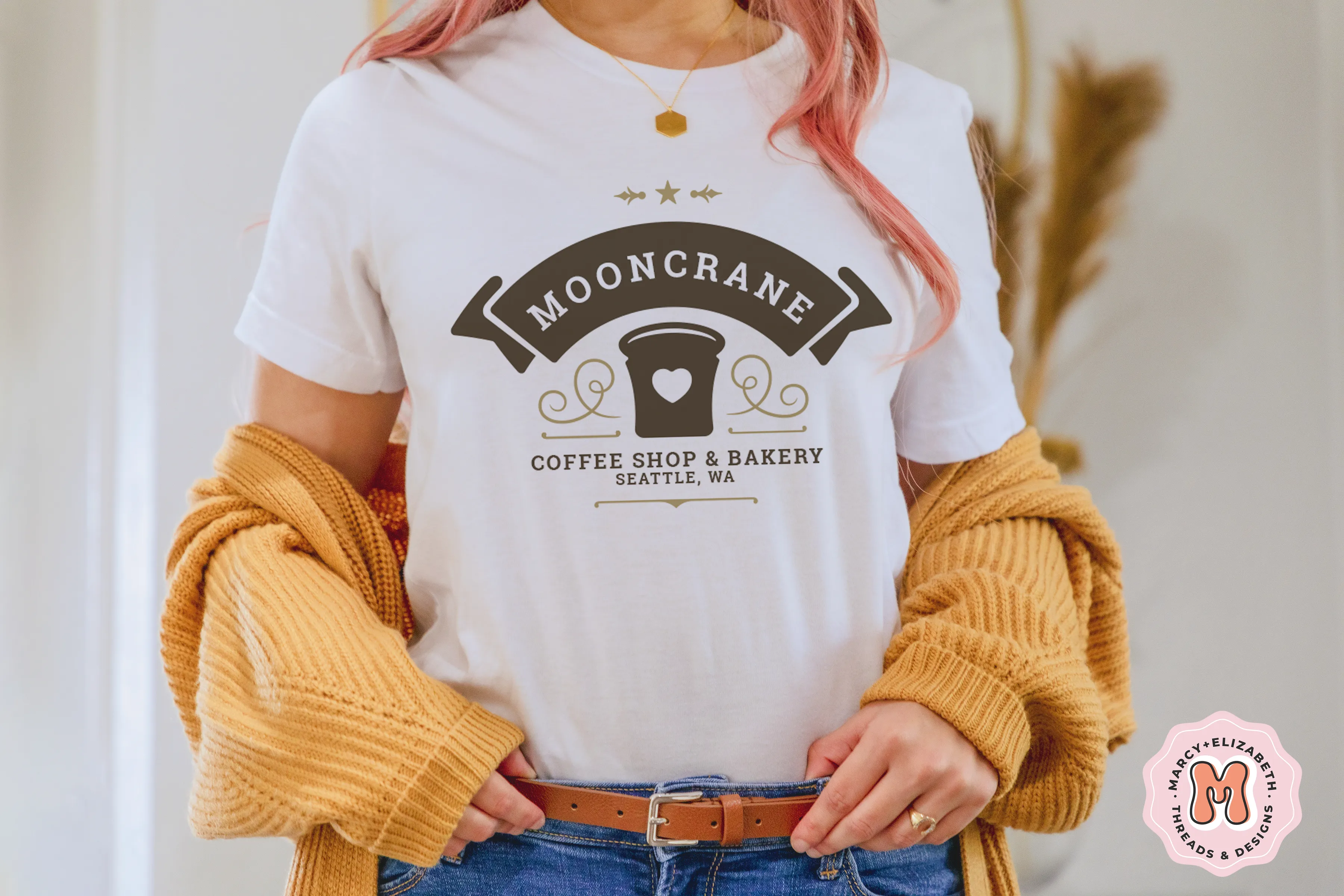 Moon Crane Coffee Shop & Bakery Adult Tee