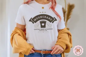 Moon Crane Coffee Shop & Bakery Adult Tee