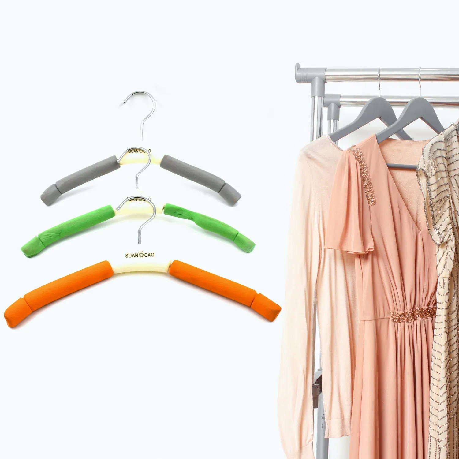 Multi-Use Solid Sponge Hanger for Closet & Pants (1 Pc)