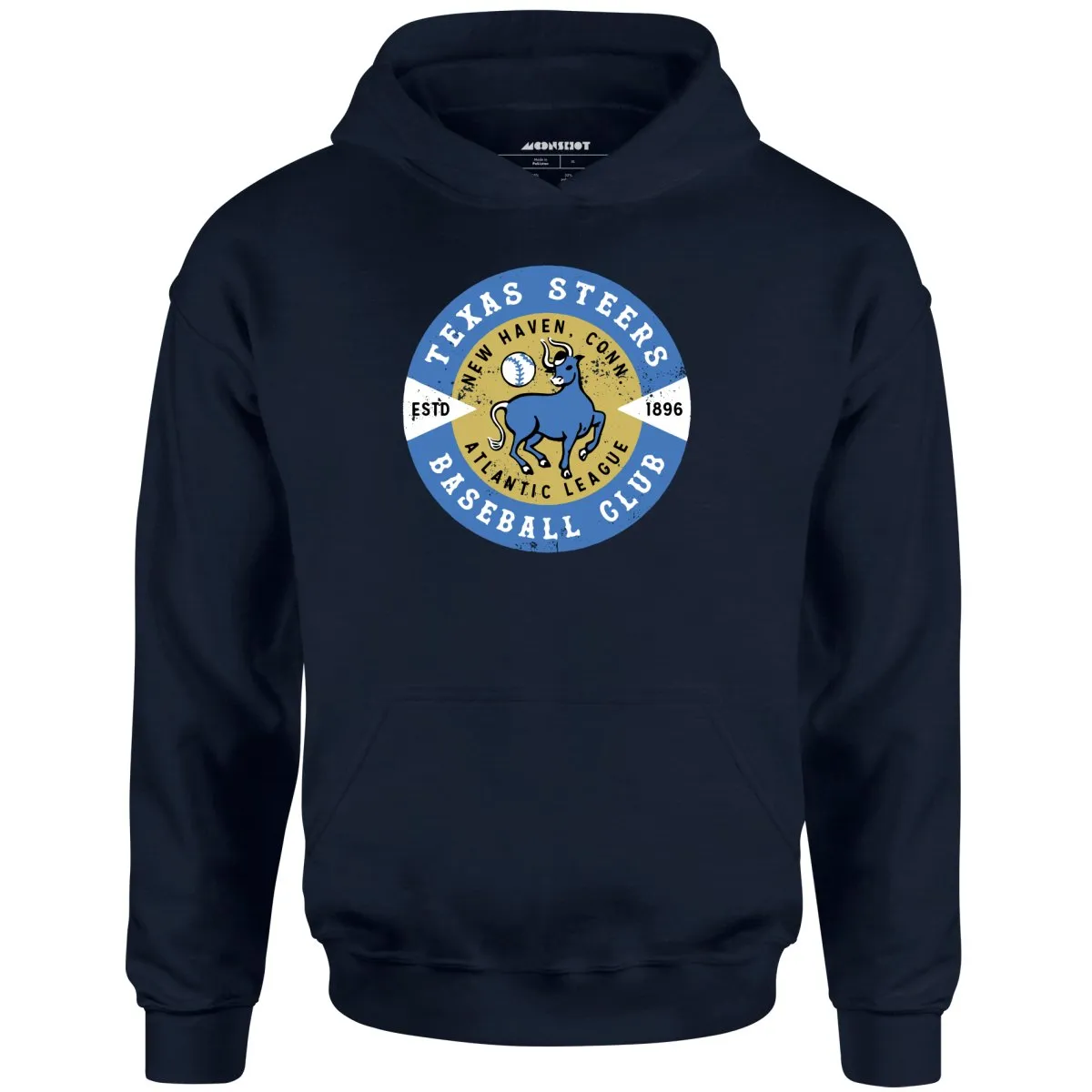 New Haven Texas Steers - Connecticut - Vintage Defunct Baseball Teams - Unisex Hoodie