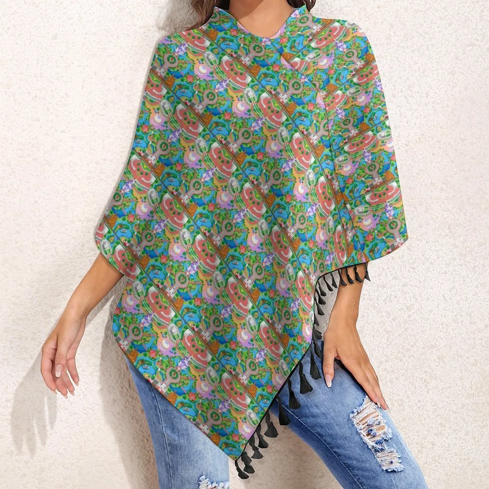 Park Map Tassel Cape
