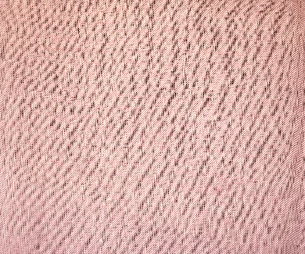 Pink-White Spence Bryson Slub Texture Irish Linen Chambray Woven Fabric