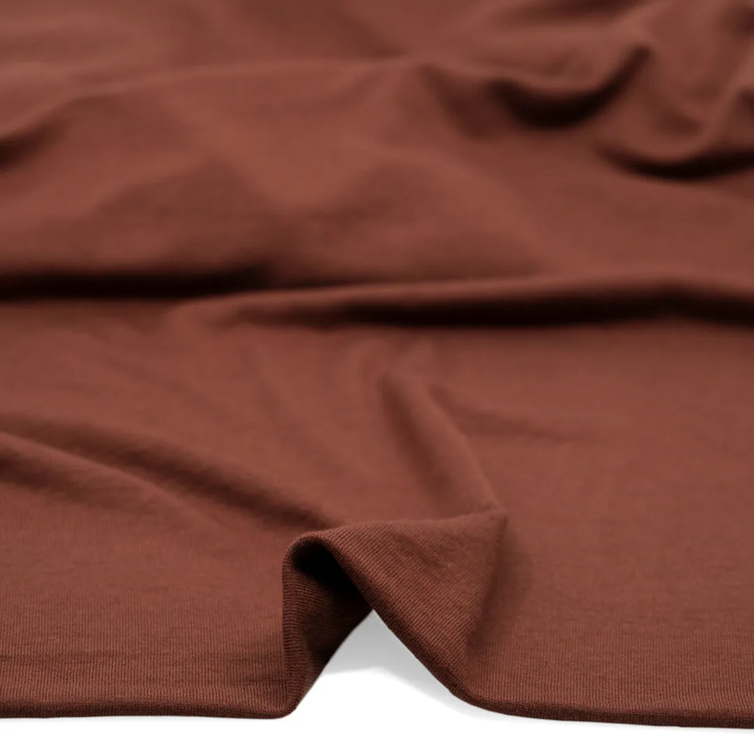 Remnant - 1m - Layer Up Lyocell Wool Blend Jersey - Deep Rosewood