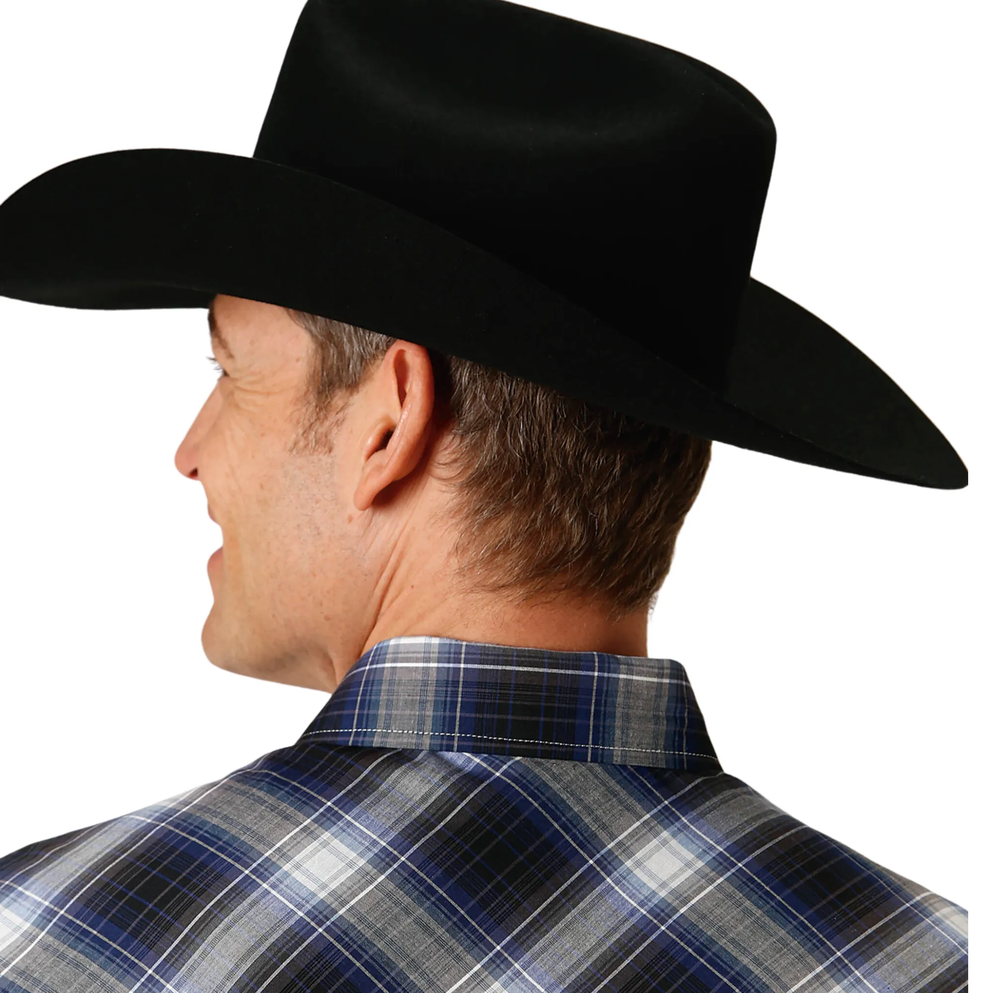 Roper | Men's Karman | Classic Fit Western Shirt | Blue Black Plaid
