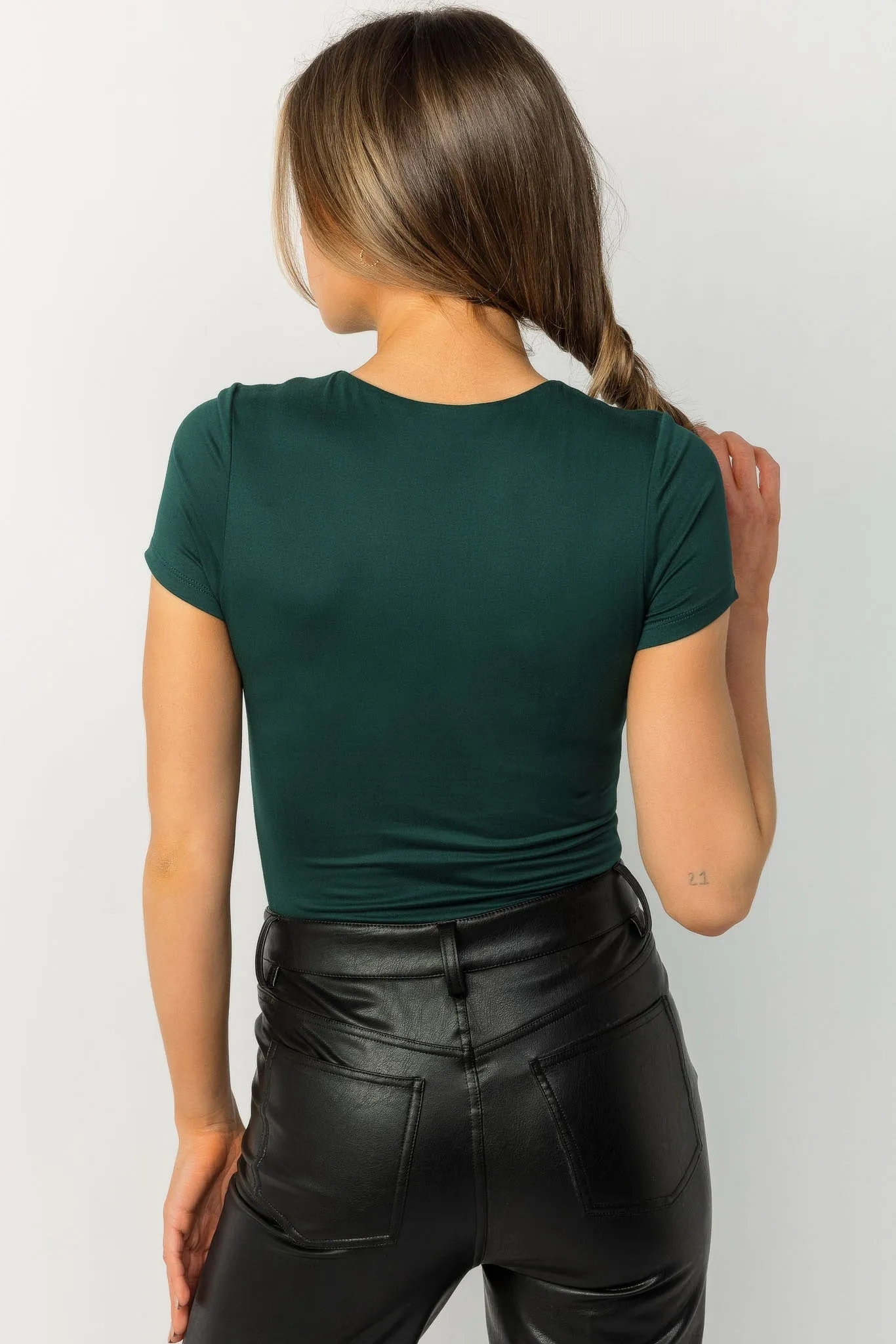 Short Sleeve Crewneck Bodysuit