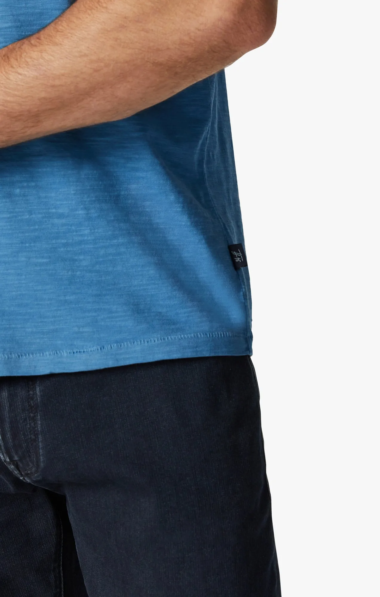 Slub Crew Neck T-Shirt in Vallarta Blue