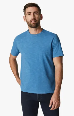 Slub Crew Neck T-Shirt in Vallarta Blue