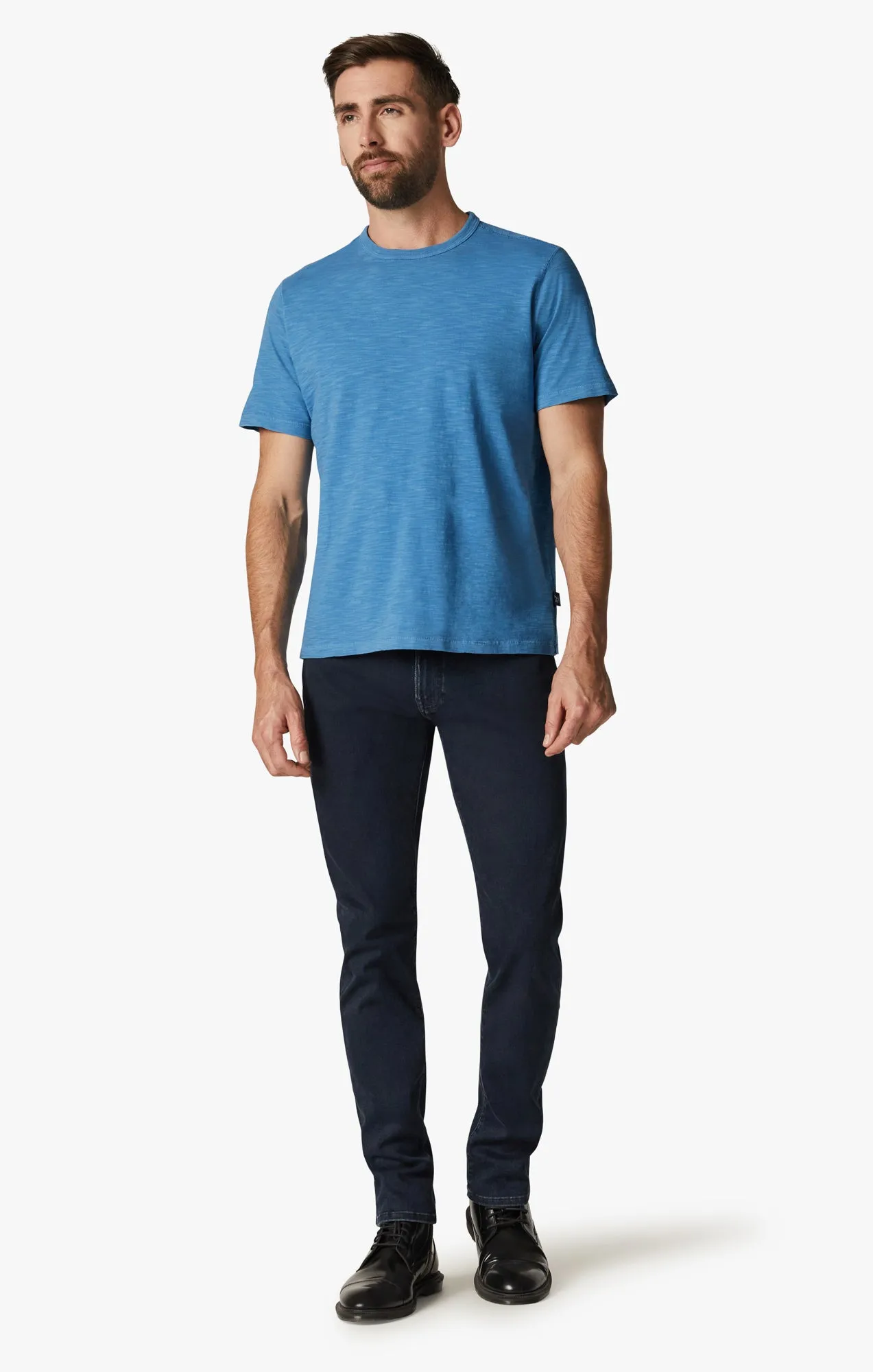 Slub Crew Neck T-Shirt in Vallarta Blue