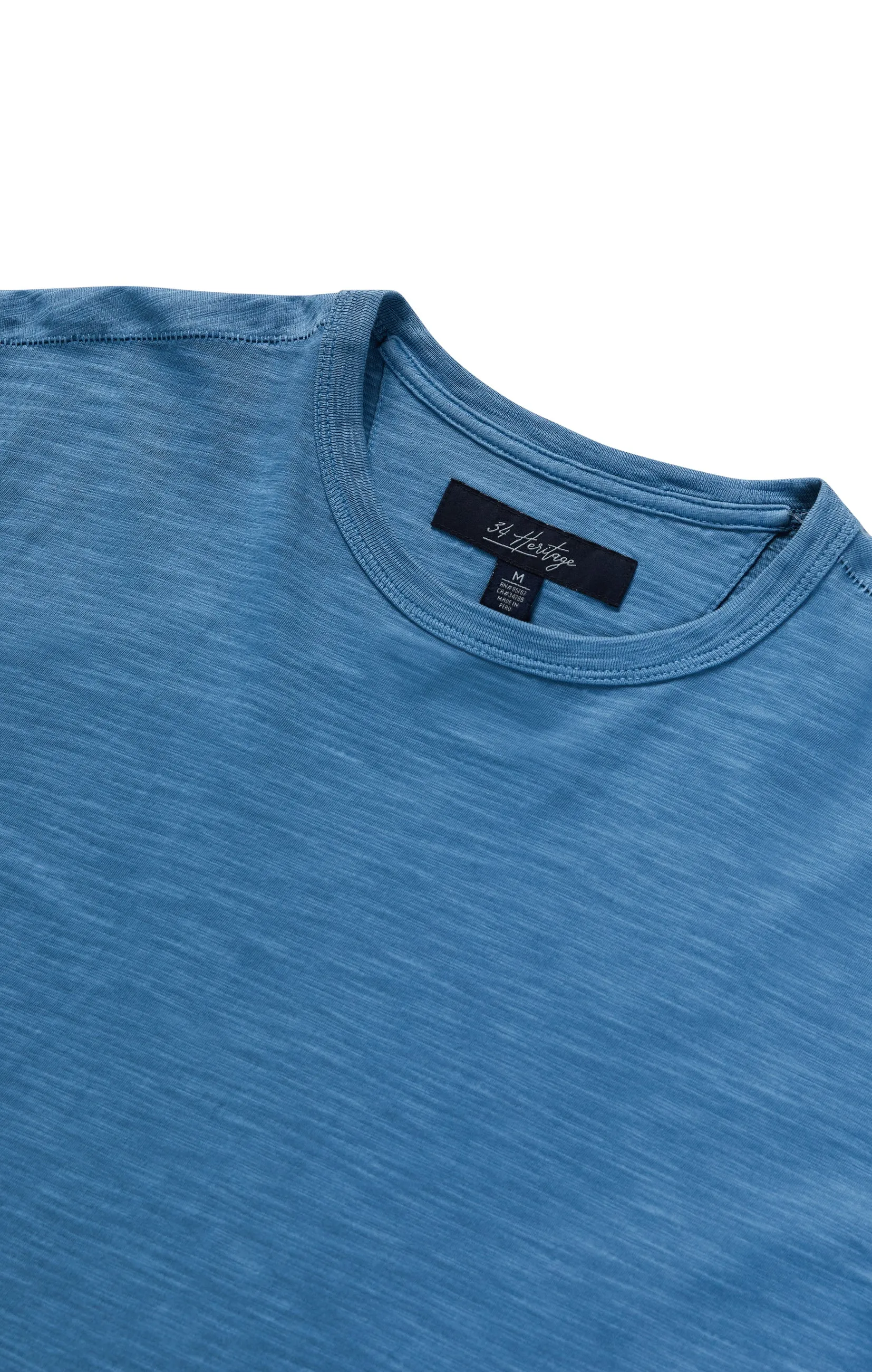 Slub Crew Neck T-Shirt in Vallarta Blue