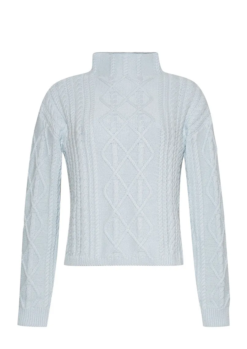 The Trudy Turtleneck | Frost Blue