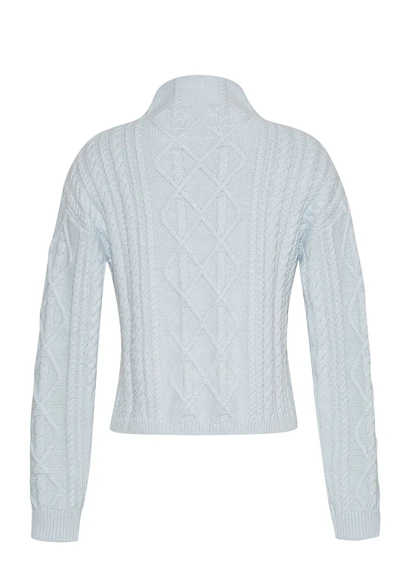 The Trudy Turtleneck | Frost Blue