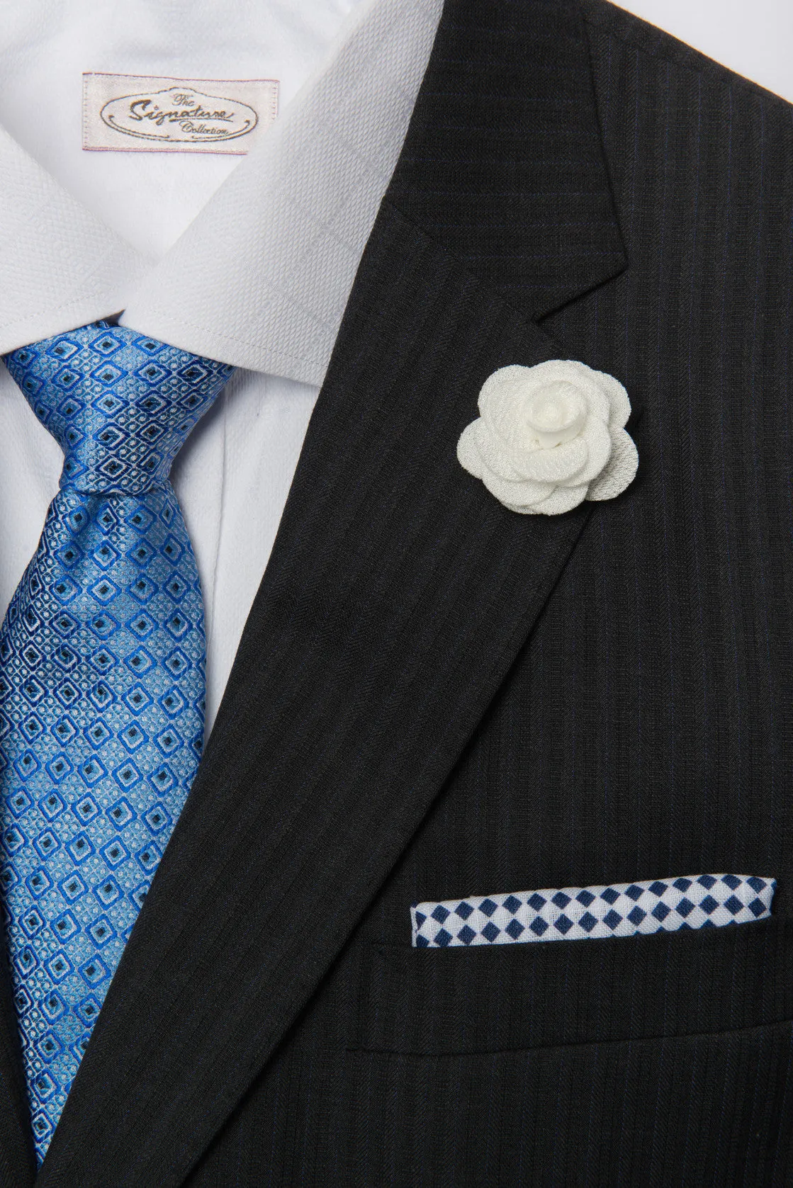 Three Ties, Pocket Squares and Lapel Flowers Starter Kit
