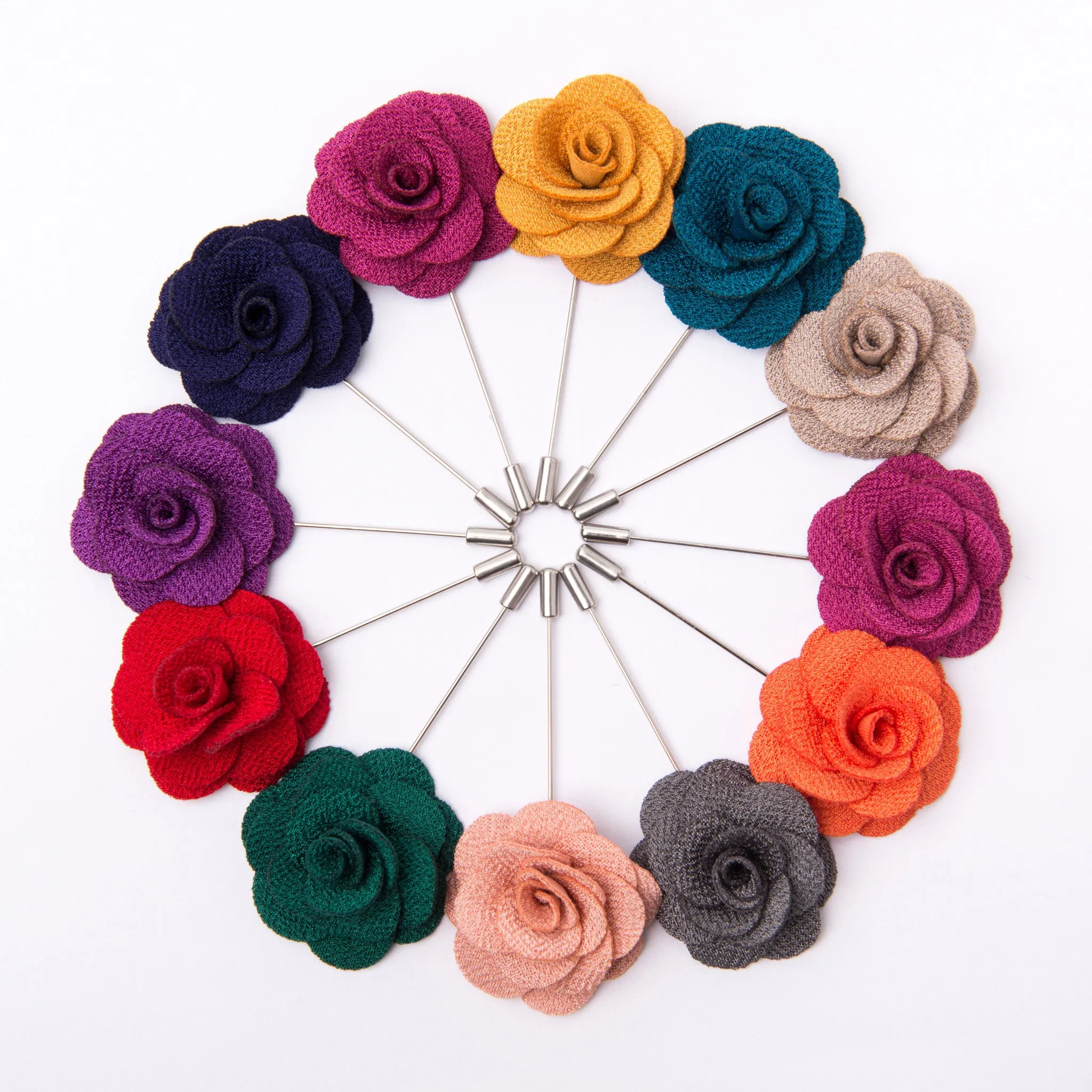 Three Ties, Pocket Squares and Lapel Flowers Starter Kit