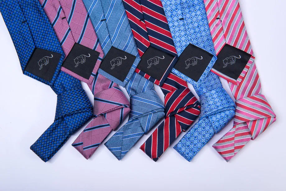Three Ties, Pocket Squares and Lapel Flowers Starter Kit