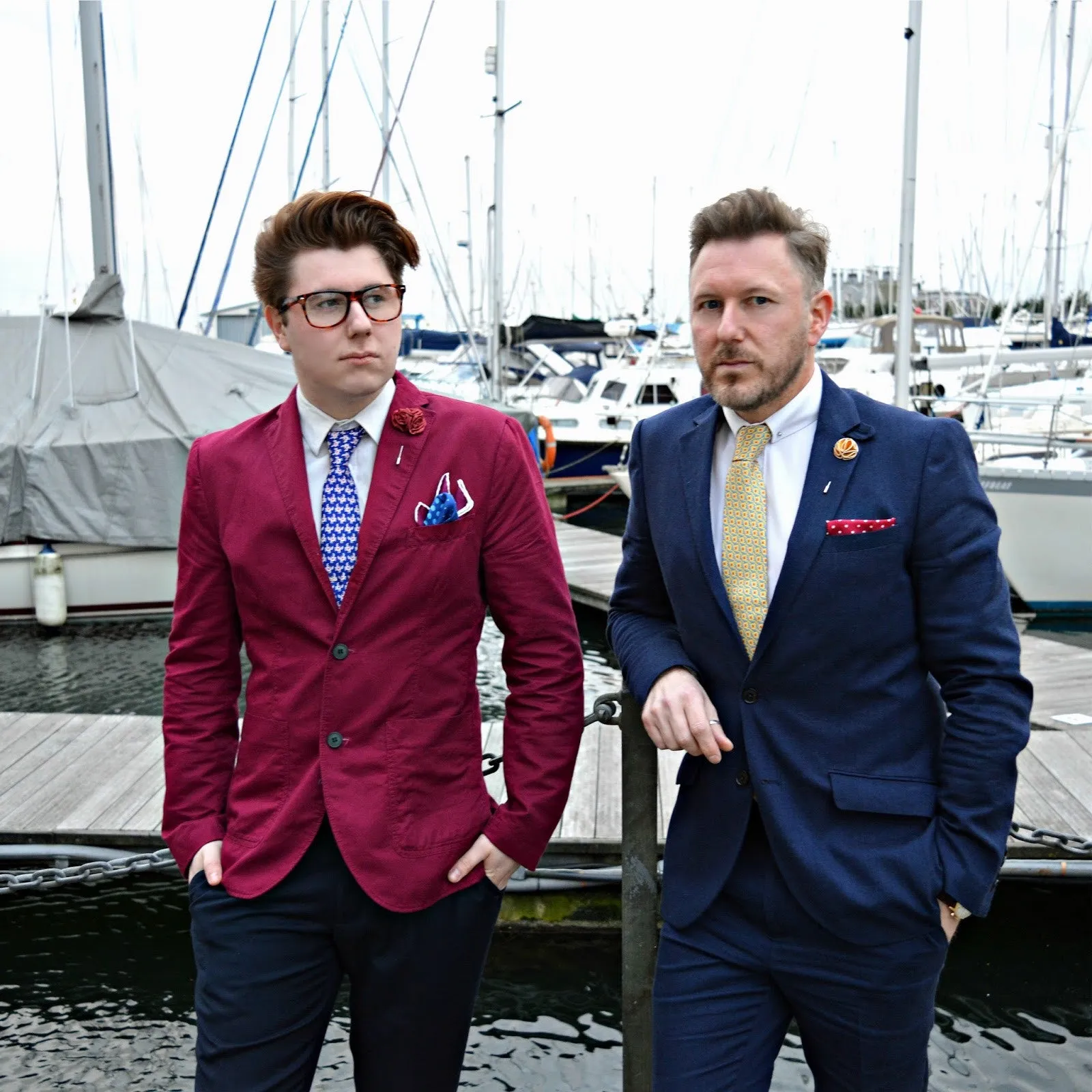 Three Ties, Pocket Squares and Lapel Flowers Starter Kit