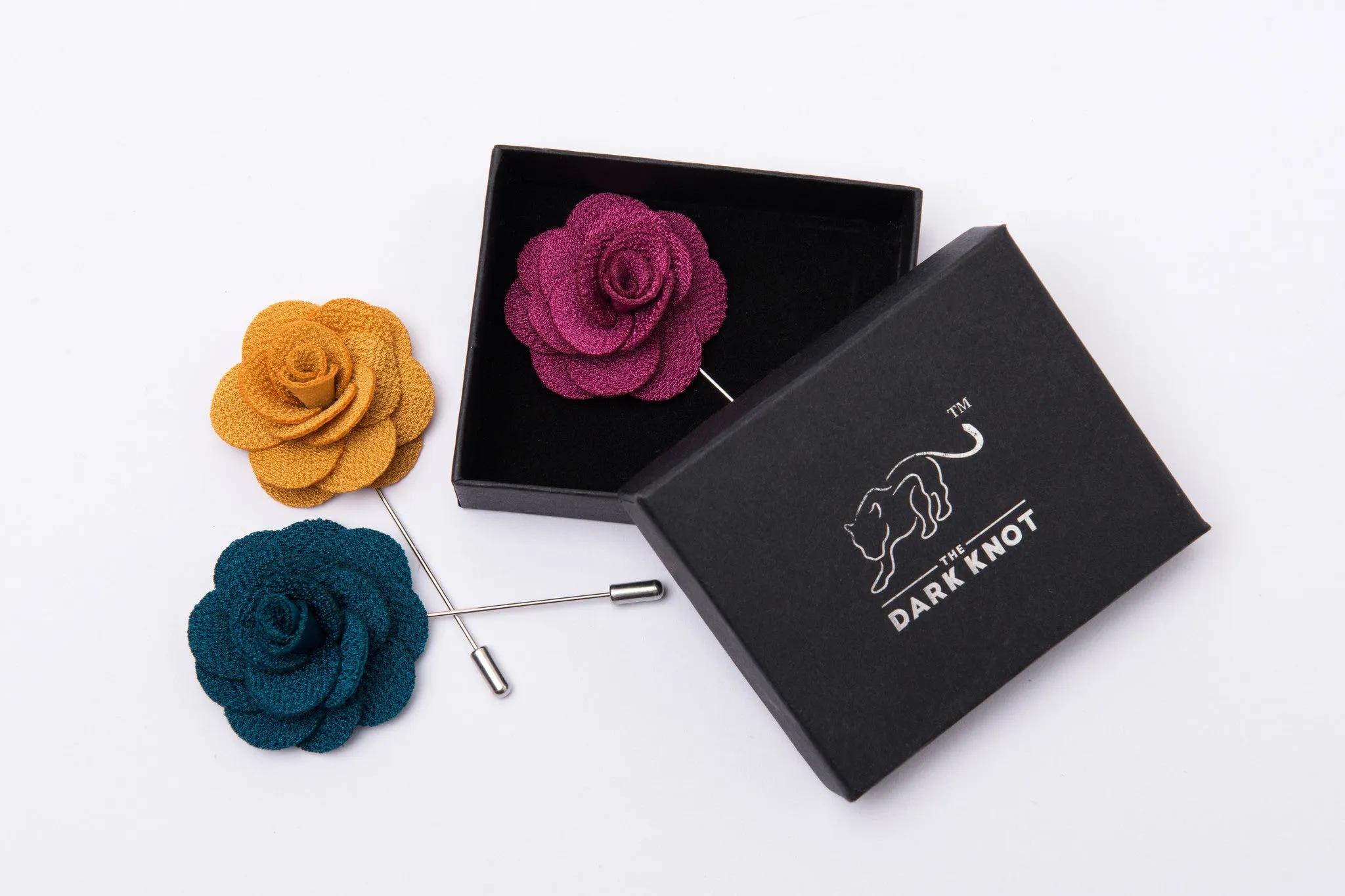 Three Ties, Pocket Squares and Lapel Flowers Starter Kit